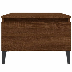 Sidobord 2 st brun ek 50x46x35 cm konstruerat trä