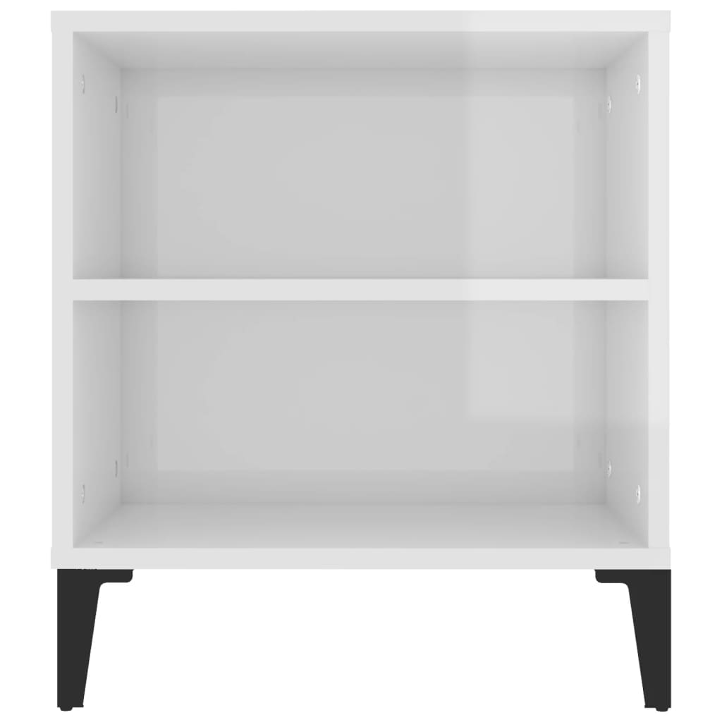 Tv-bänk vit högglans 102x44,5x50 cm konstruerat trä