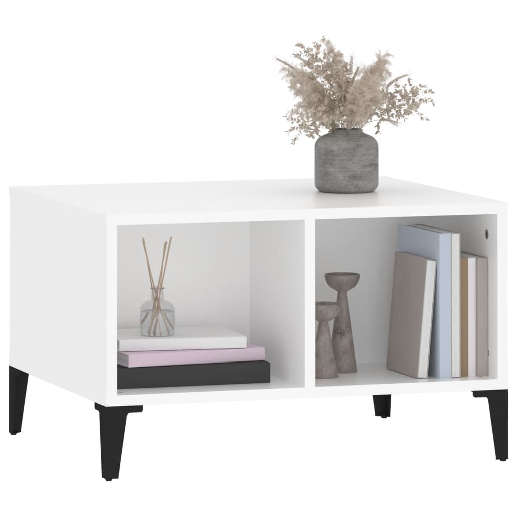 Soffbord vit 60x50x36,5 cm konstruerat trä