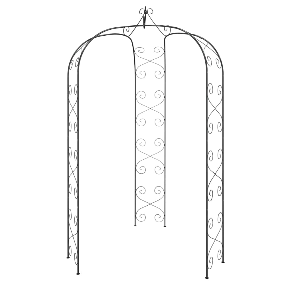 Rosenbåge svart Ø180x255 cm stål