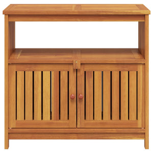 Konsolbord för trädgården 80x35x75 cm massivt akaciaträ