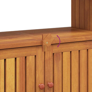 Konsolbord för trädgården 80x35x75 cm massivt akaciaträ