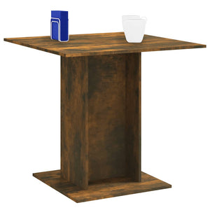 Matbord rökfärgad ek 80x80x75 cm konstruerat trä