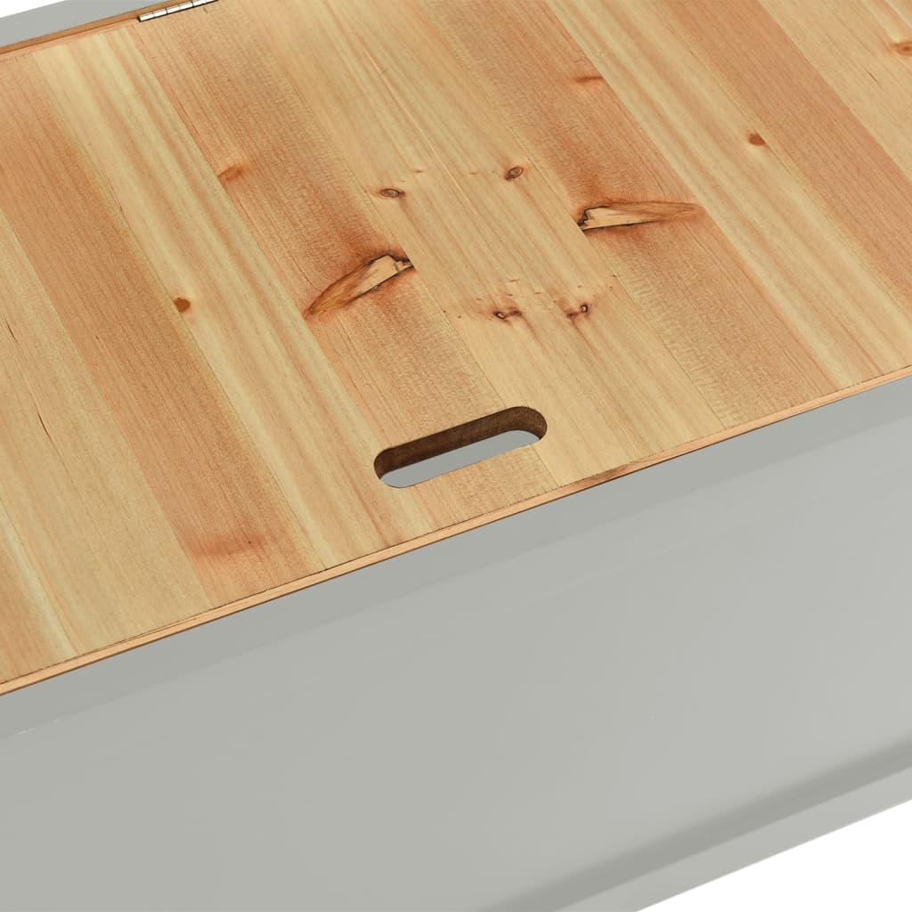 Trädgårdsbänk grå 107x45x75,5 cm massivt granträ