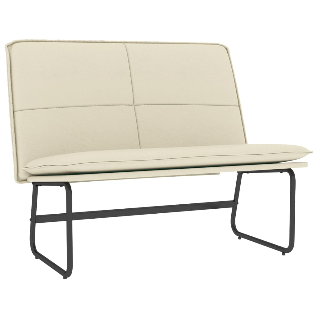 Bänk gräddvit 100x75x76 cm konstläder