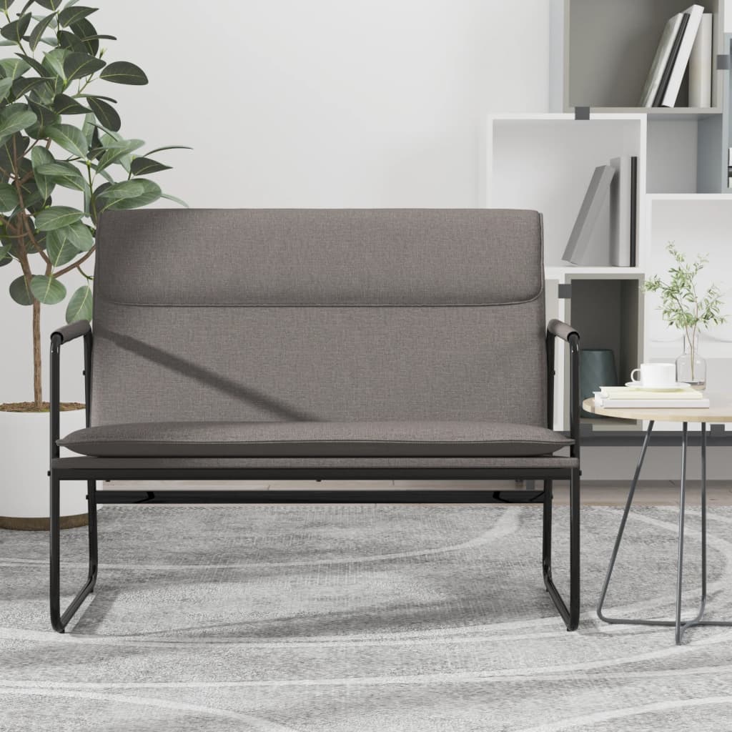 Bänk taupe 100x64x80 cm tyg