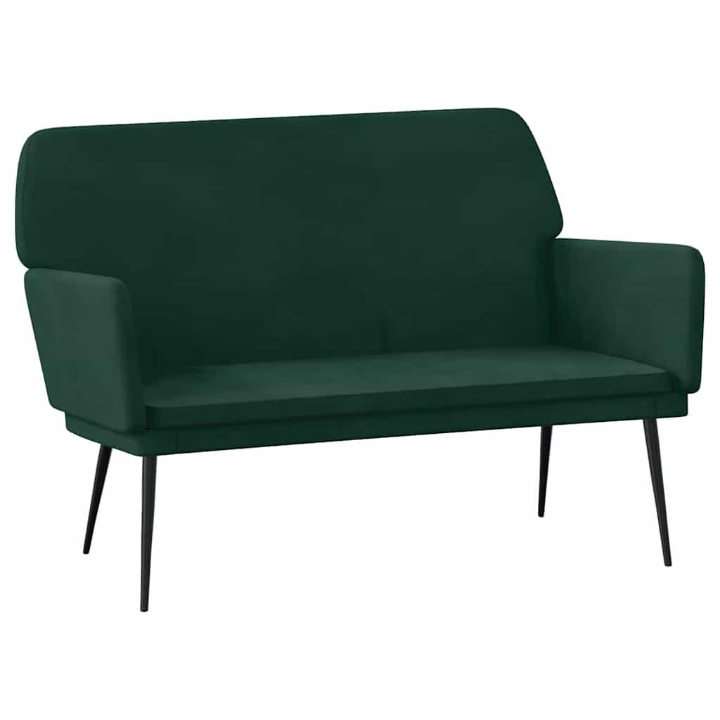 Bänk mörkgrön 108x79x79 cm sammet