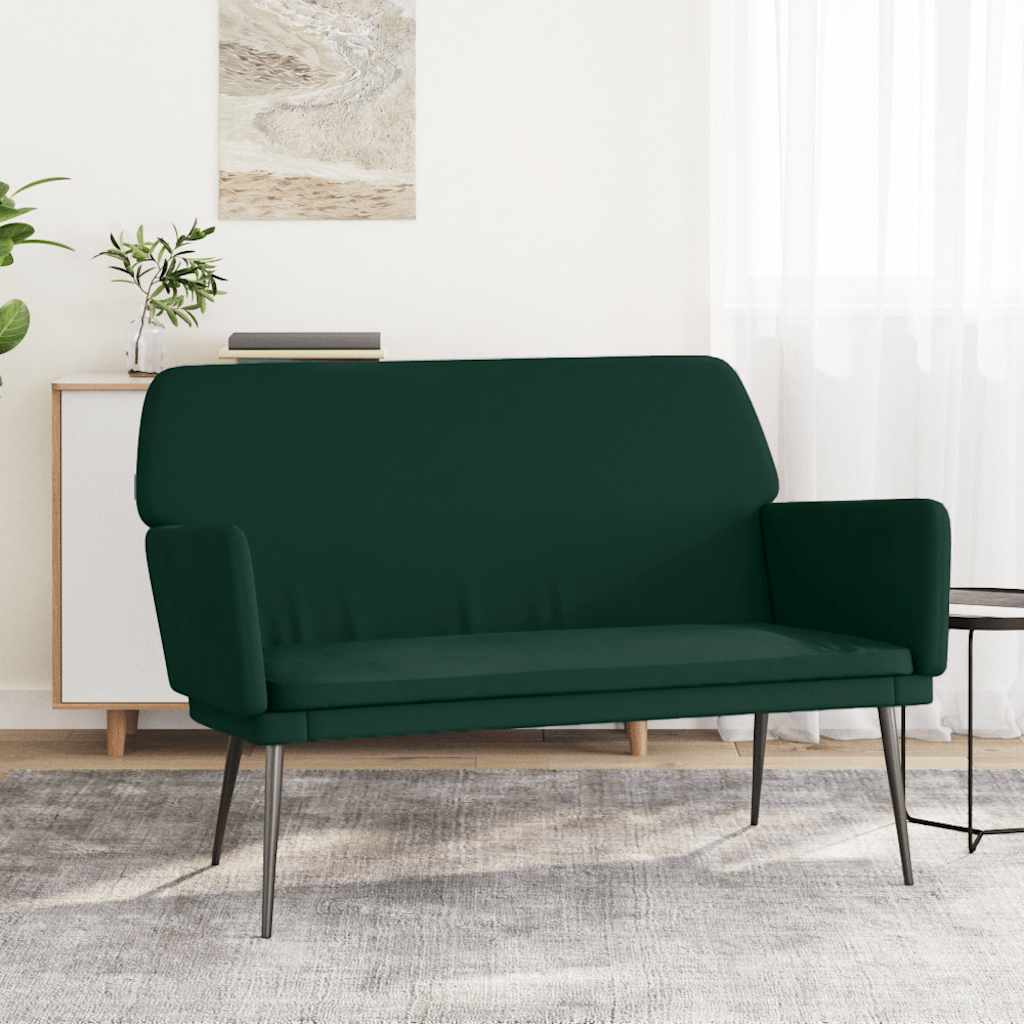 Bänk mörkgrön 108x79x79 cm sammet