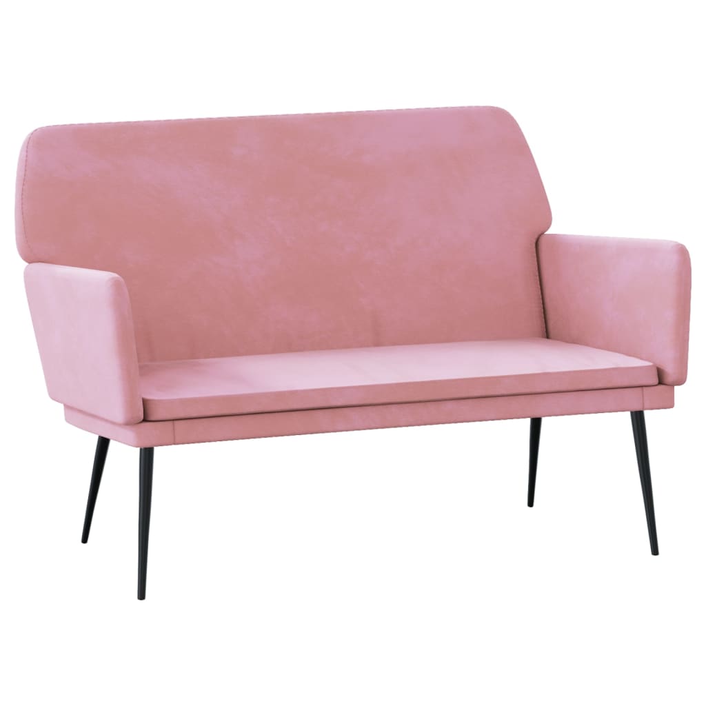 Bänk rosa 108x79x79 cm sammet