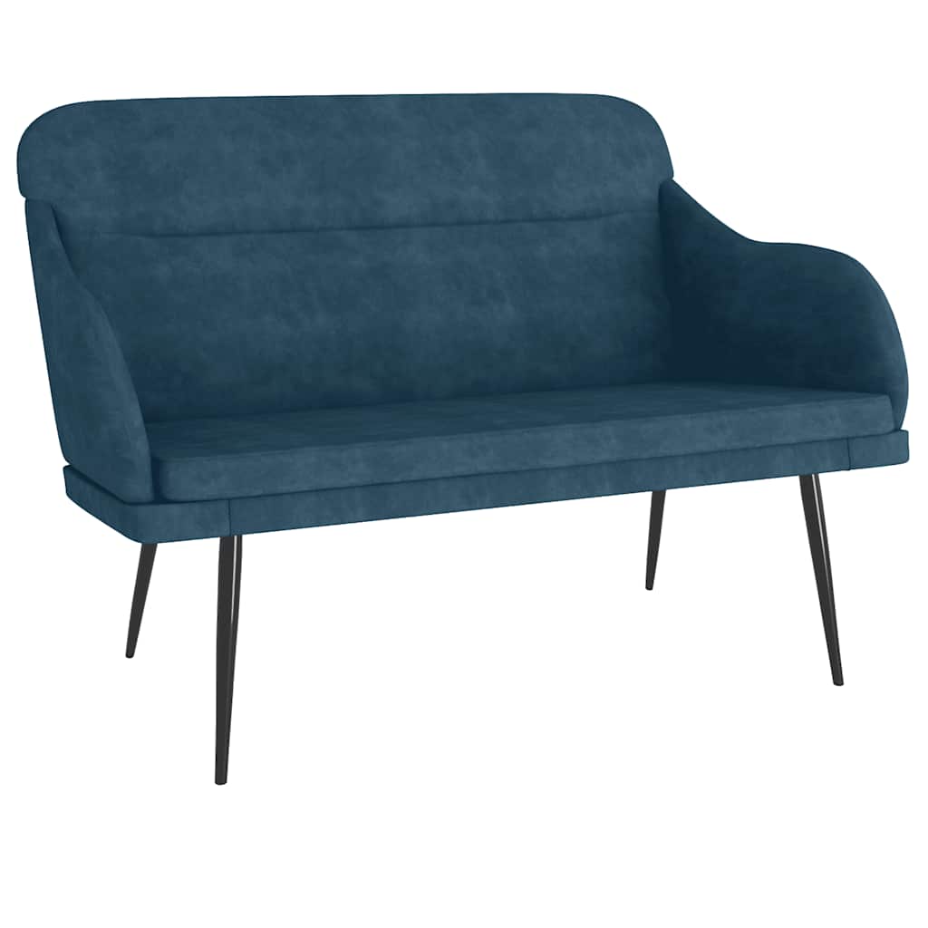Bänk blå 110x76x80 cm sammet
