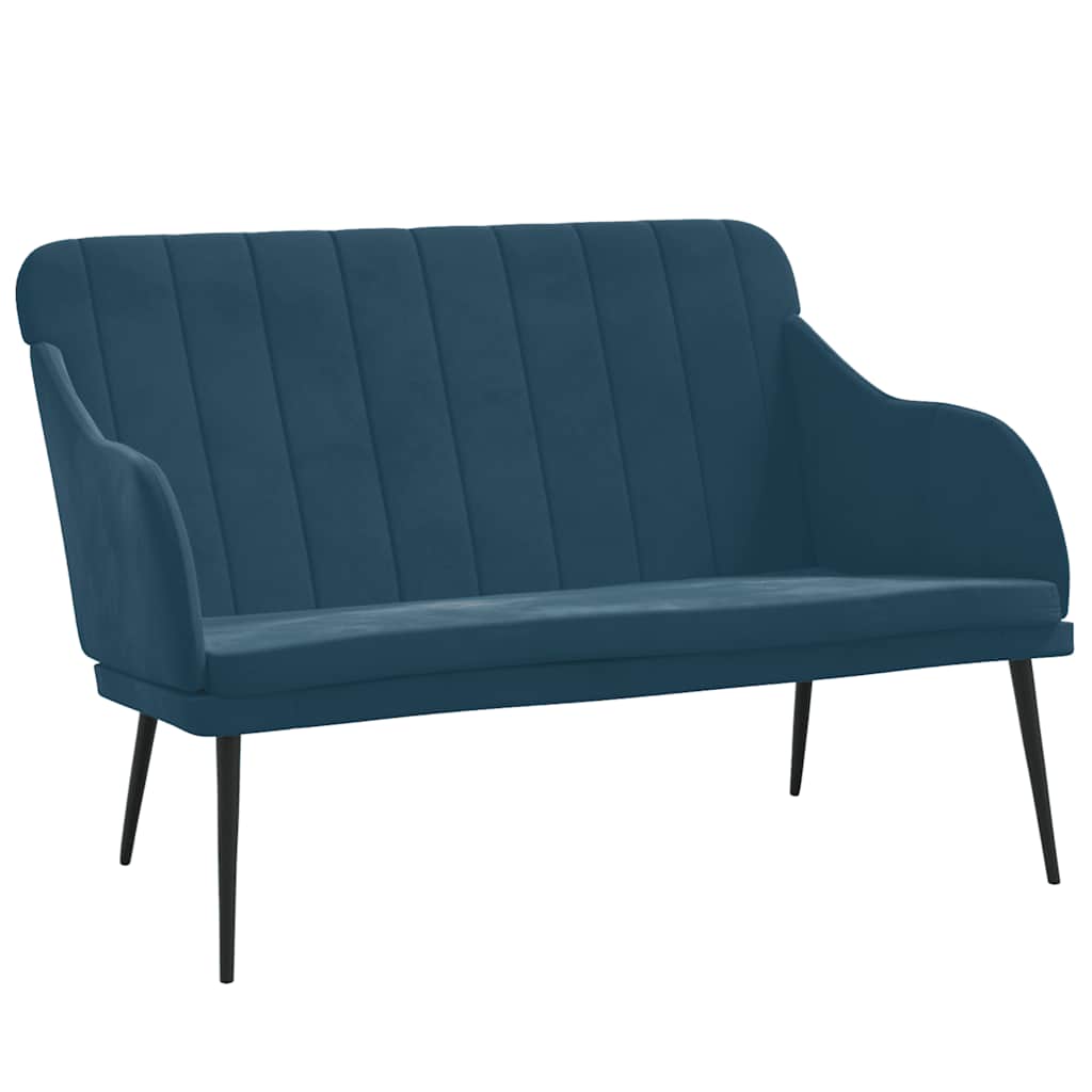 Bänk blå 110x76x80 cm sammet