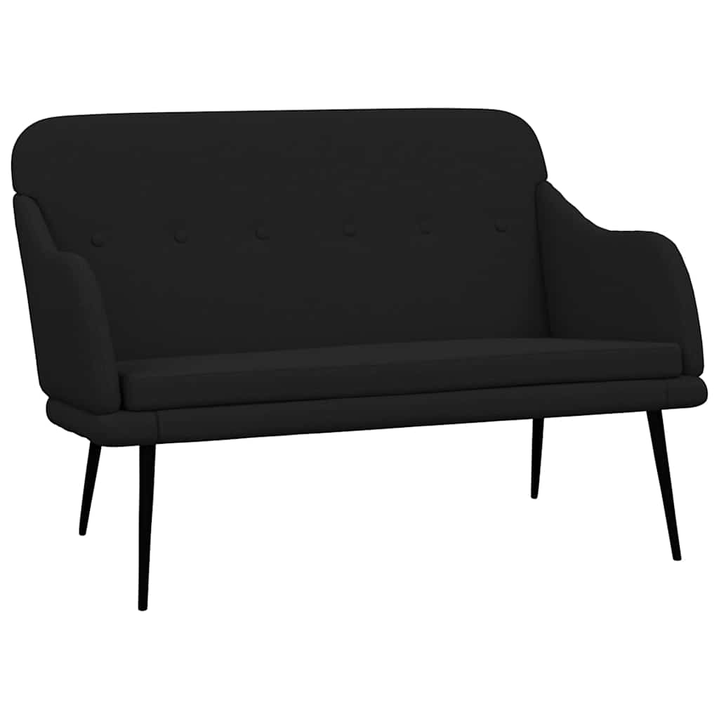 Bänk svart 110x76x80 cm tyg