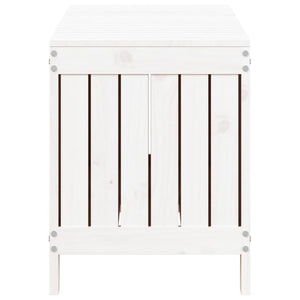 Dynbox vit 108x42,5x54 cm massiv furu