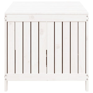 Dynbox vit 147x68x64 cm massiv furu