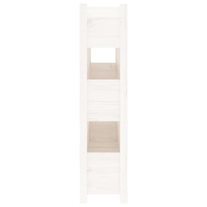 Odlingslåda vit 112x25x104,5 cm massiv furu