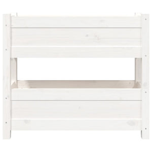 Odlingslåda vit 77x25x66 cm massiv furu