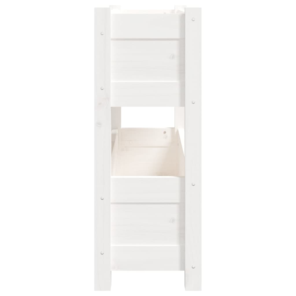 Odlingslåda vit 77x25x66 cm massiv furu