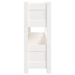 Odlingslåda vit 77x25x66 cm massiv furu