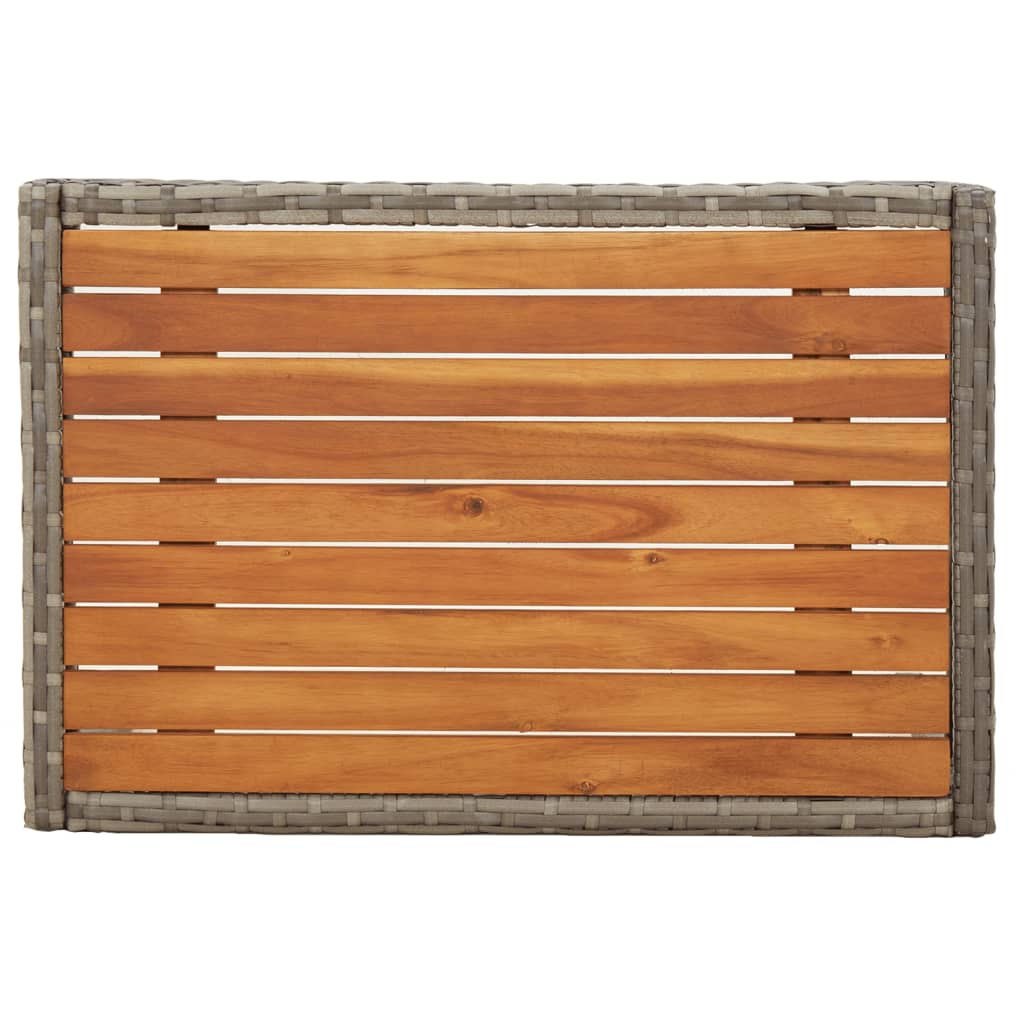 Loungegrupp med dynor 3 delar konstrottning grå