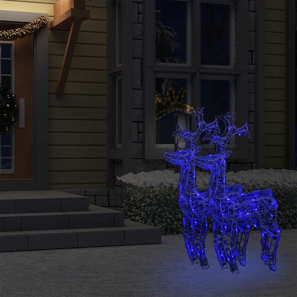 Juldekorationer ren 2 st 60x16x100 cm akryl