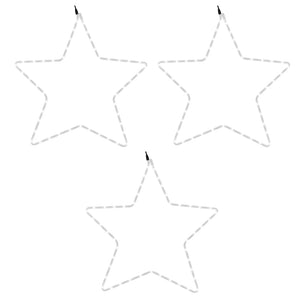 Julstjärna ljusslingor 3 st med 48 LEDs varmvit 56 cm