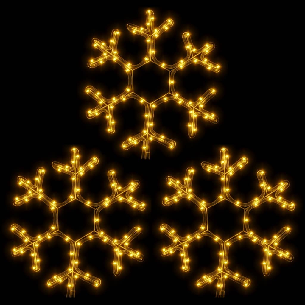 Snöflinga ljusslinga med LED 3 st varmvit 38x37 cm