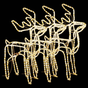 Renfigur 3 st ljusslinga med varmvit 76x42x87 cm