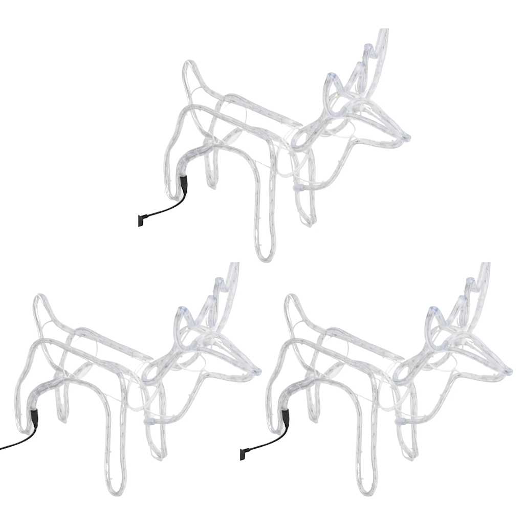 Renfigur 3 st ljusslinga kallvit 60x30x60 cm