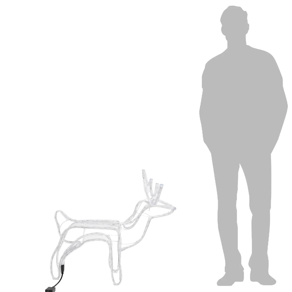 Renfigur 3 st ljusslinga kallvit 60x30x60 cm