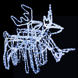 Juldekoration renfigurer 3 delar kallvit