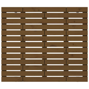 Väggmonterad huvudgavel honungsbrun 146x3x91,5 cm massiv furu