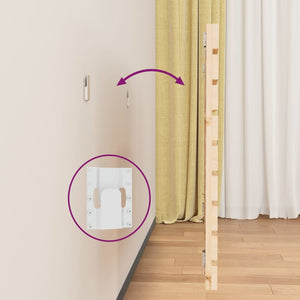 Väggmonterad huvudgavel 81x3x63 cm massiv furu