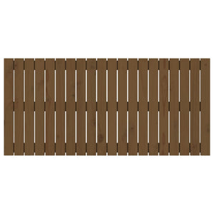 Väggmonterad huvudgavel honungsbrun 127,5x3x60 cm massiv furu