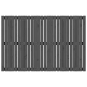 Väggmonterad huvudgavel grå 166x3x110 cm massiv furu