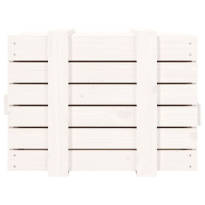Förvaringslåda vit 58x40,5x42 cm massiv furu
