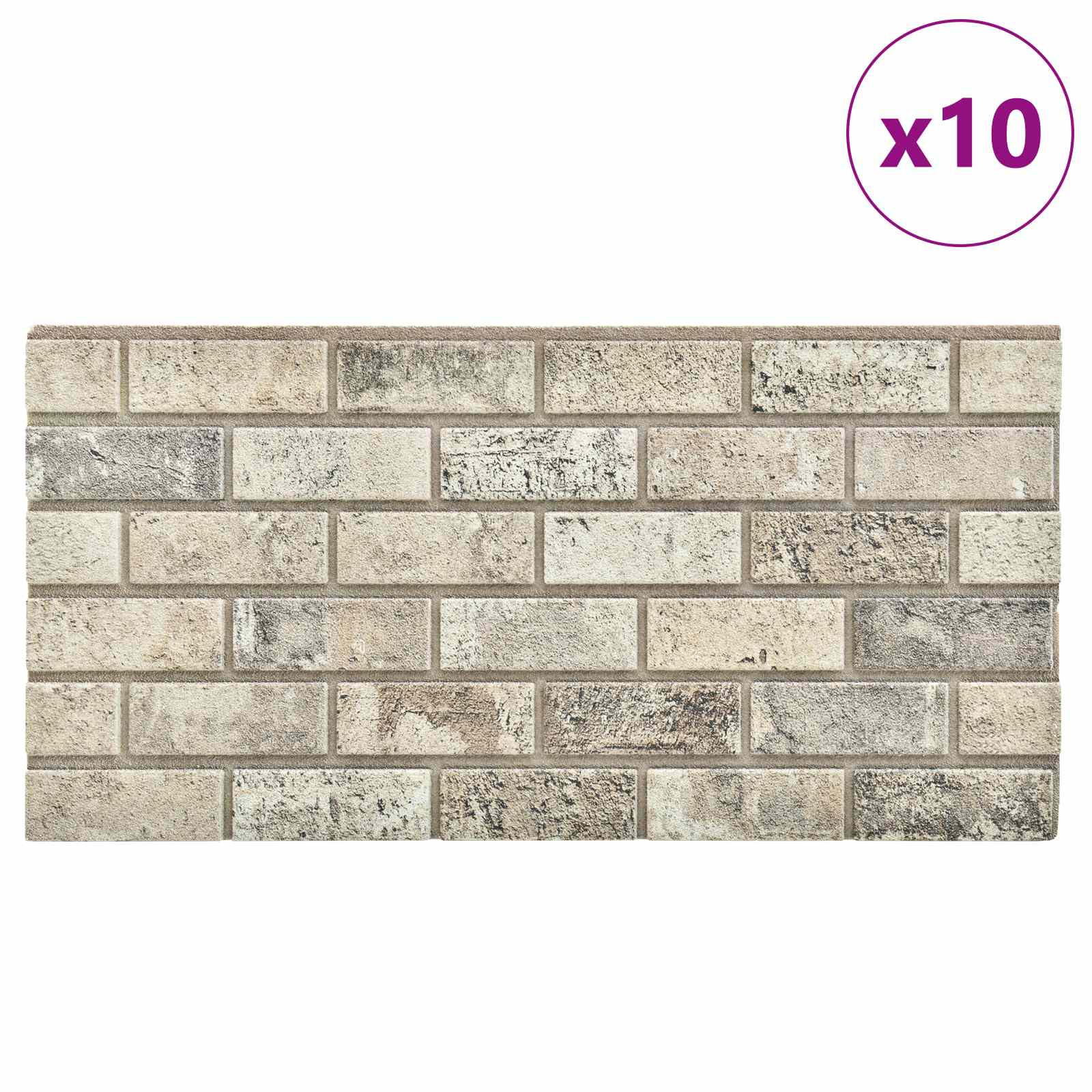Väggpaneler 10 st 100 x 50 cm Sand EPS Skum