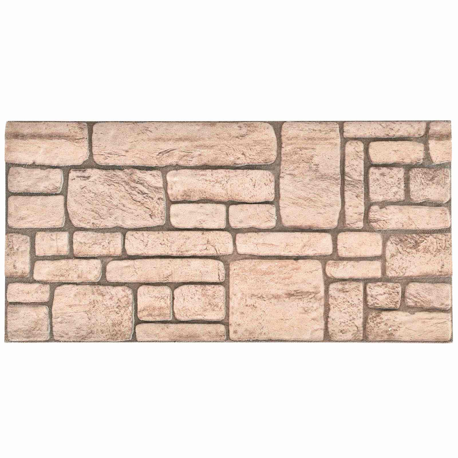 Väggpaneler 10 st 100 x 50 cm Beige EPS Skum