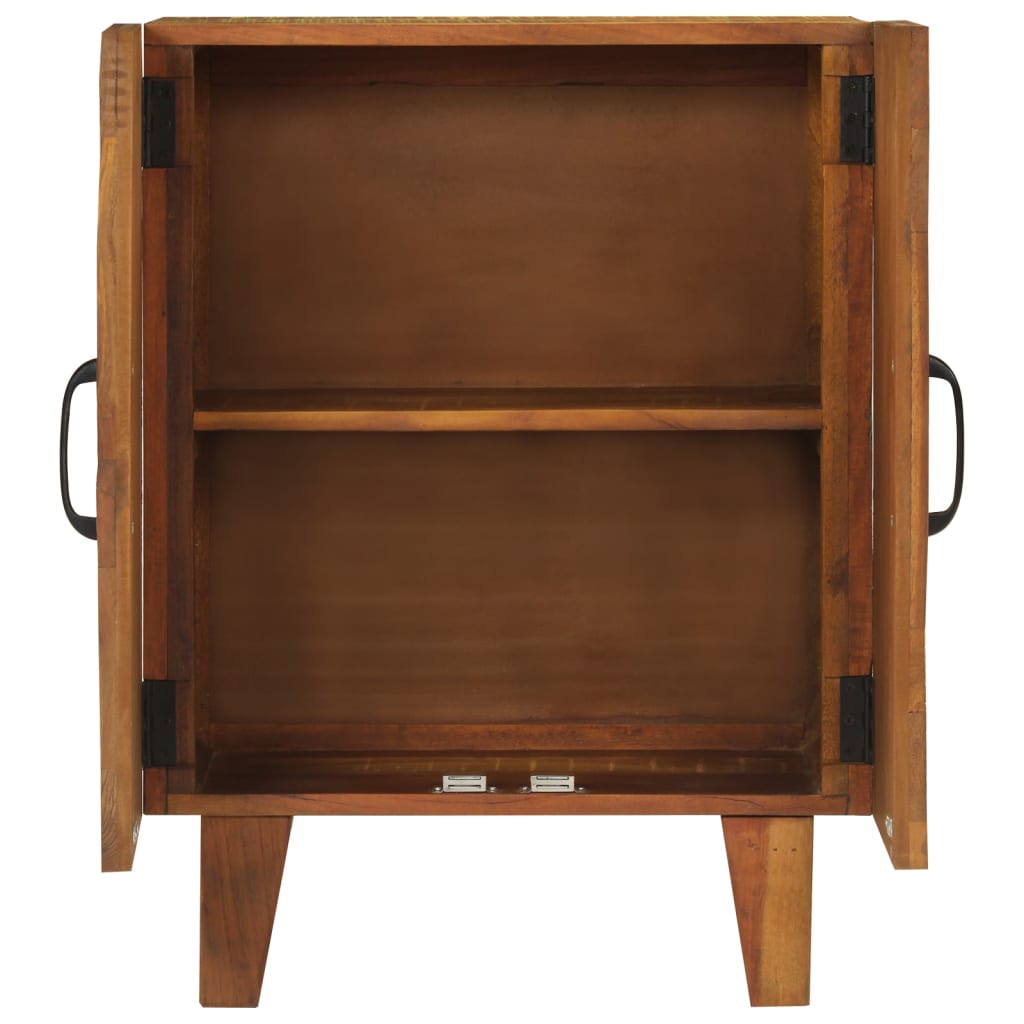 Handsnidat skåp 55x30x75 cm massivt återvunnet trä