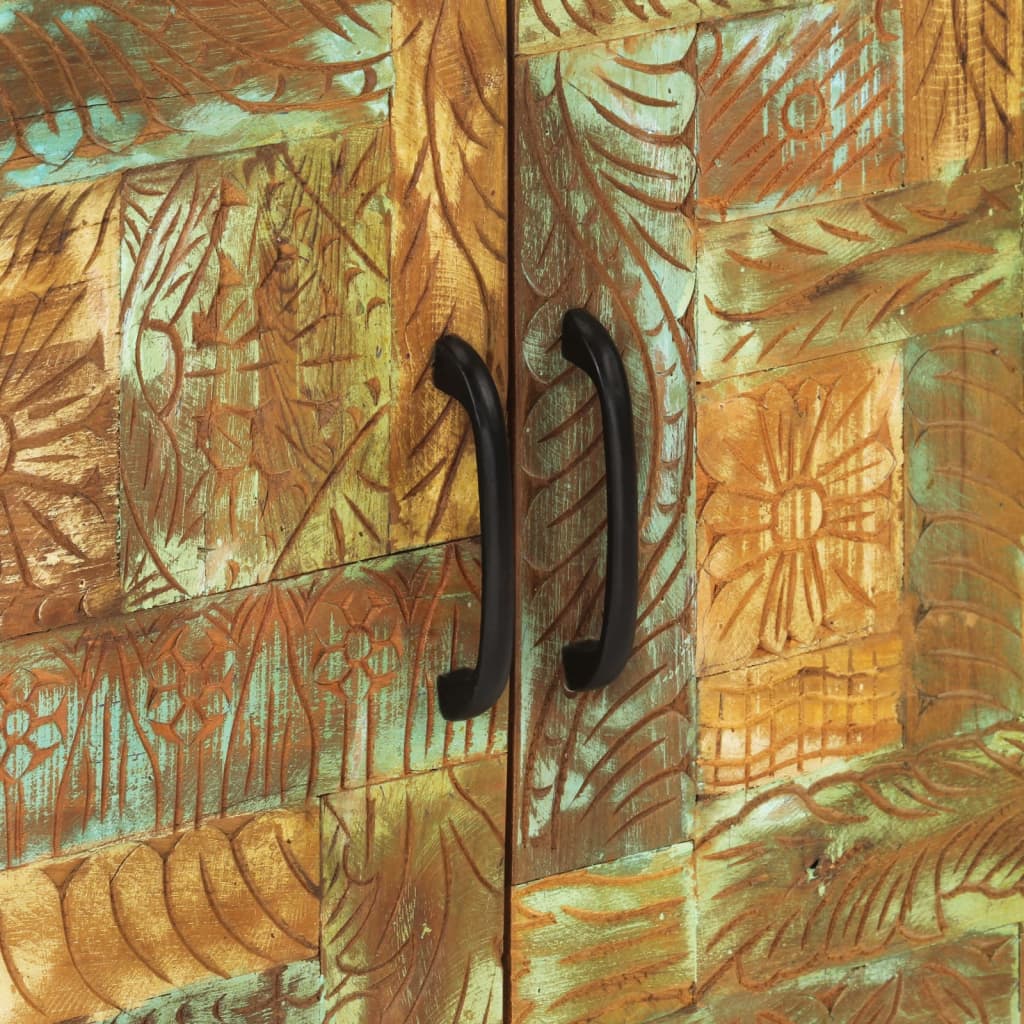 Handsnidat skåp 55x30x75 cm massivt återvunnet trä