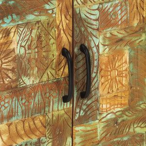 Handsnidat skåp 55x30x75 cm massivt återvunnet trä