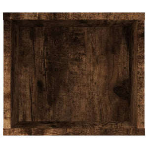 Väggmonterad tv-bänk rökfärgad ek 100x30x26,5cm konstruerat trä