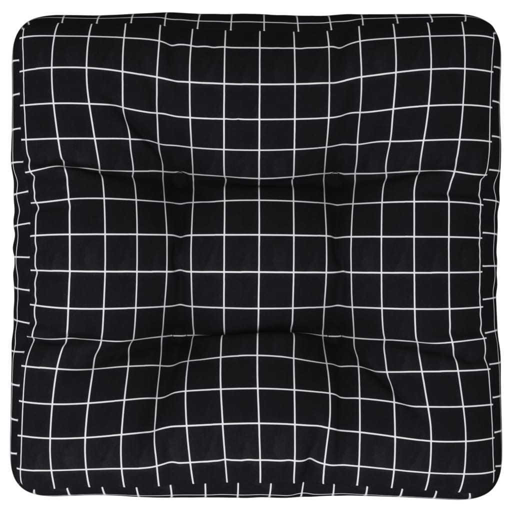 Palldyna svartrutig 60x60x12 cm tyg