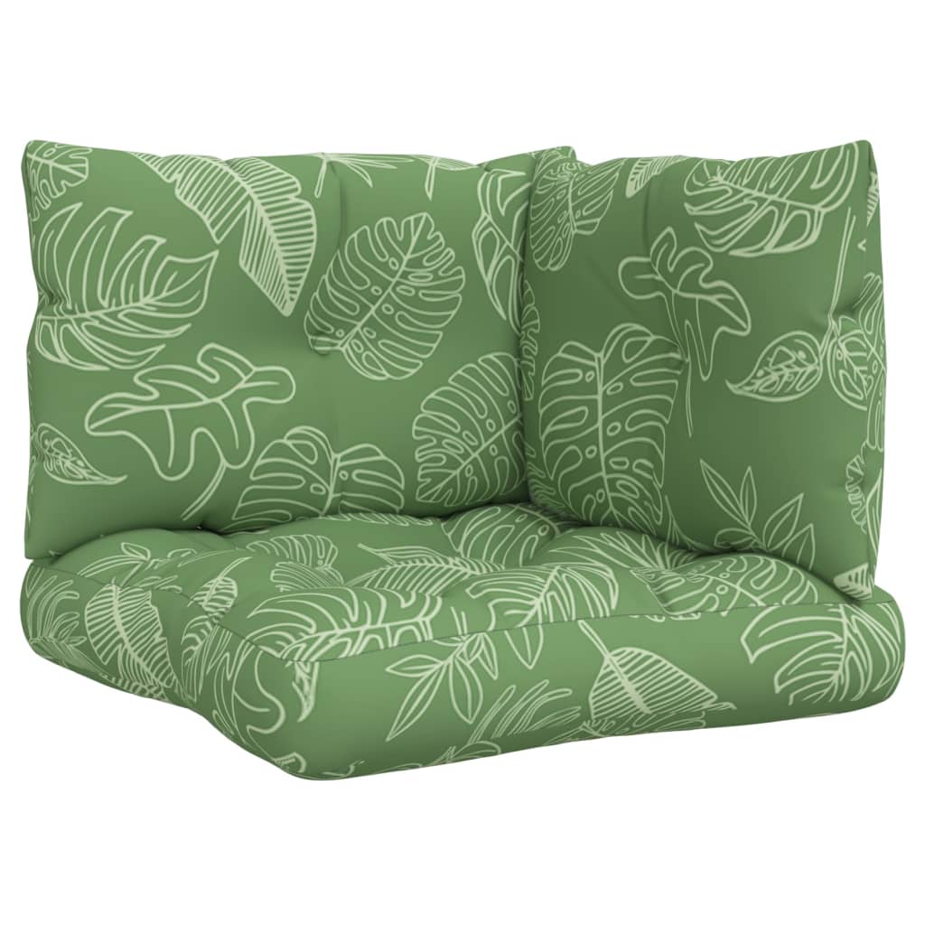 Dynor till pallsoffa 3 st bladmönster Oxford-tyg