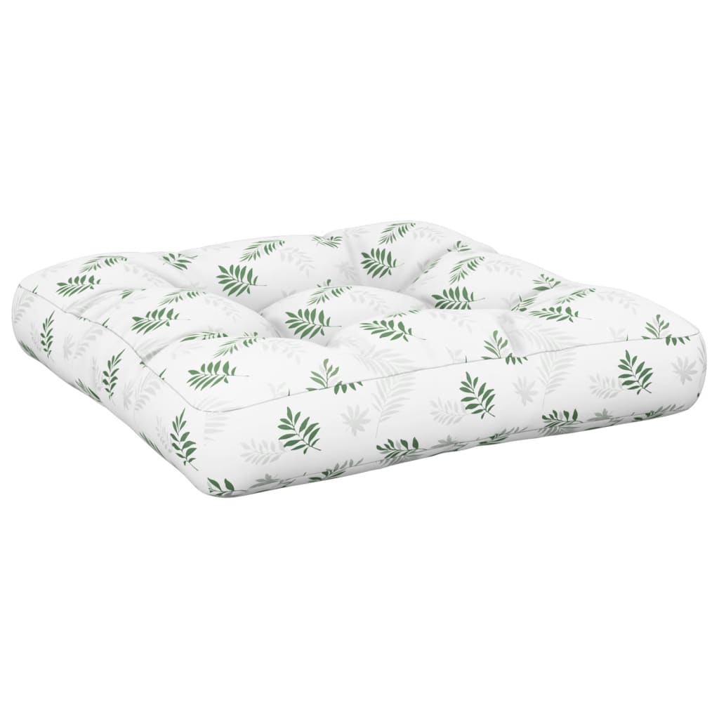Dyna för pallsoffa bladmönster 60x61,5x10 cm Oxford-tyg