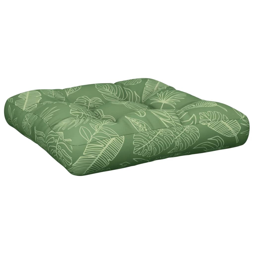 Dyna för pallsoffa bladmönster 60x61,5x10 cm Oxford-tyg