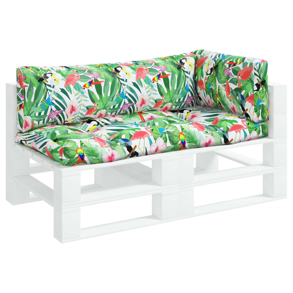 Dynor till pallsoffa 3 st flerfärgat Oxford-tyg