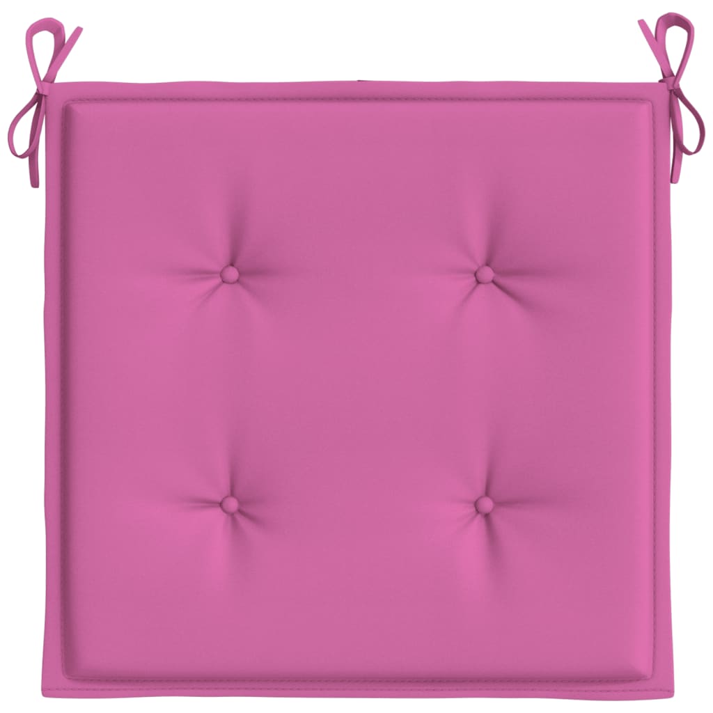 Stolsdynor 2 st rosa 40x40x4 cm tyg