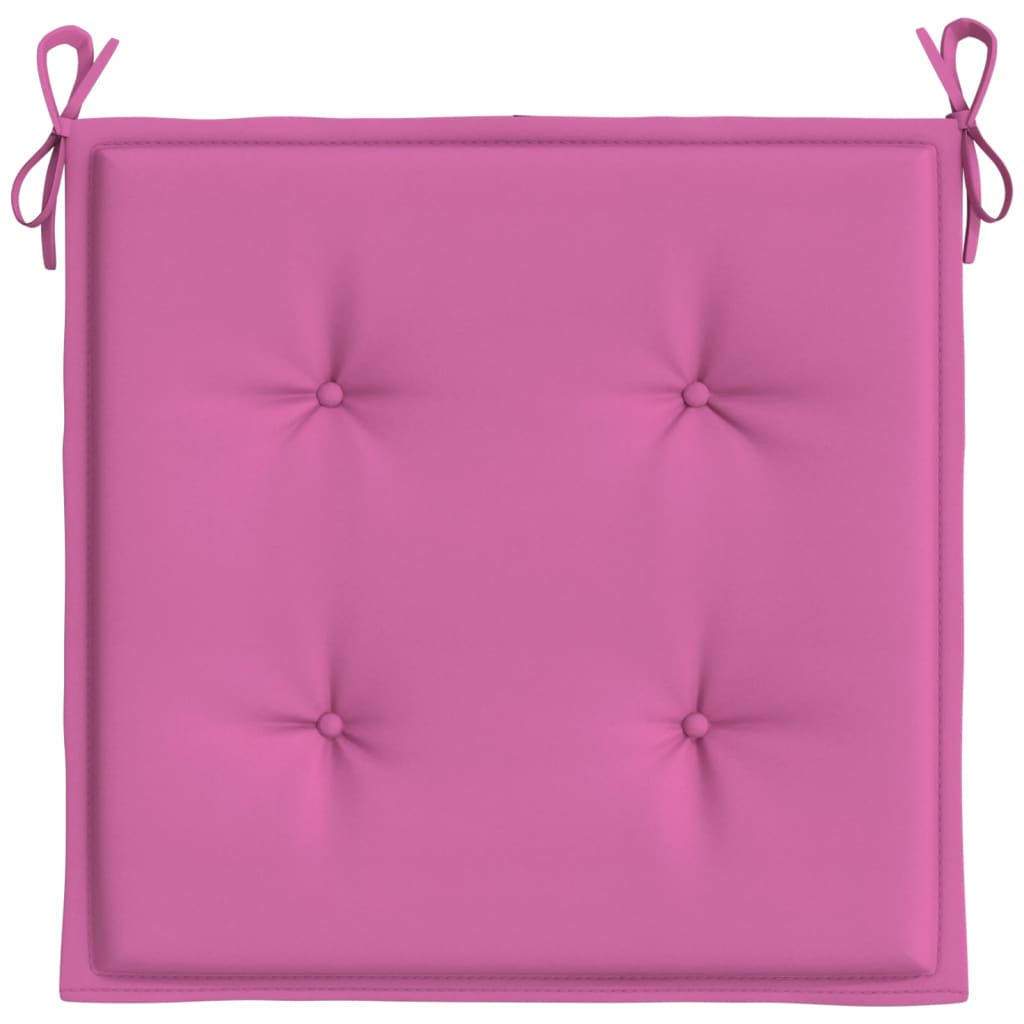 Stolsdynor 2 st rosa 40x40x4 cm tyg