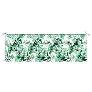 Trädgårdsbänk-kudde Blommor Grön 150 x 50 x 4 cm Oxford tyg