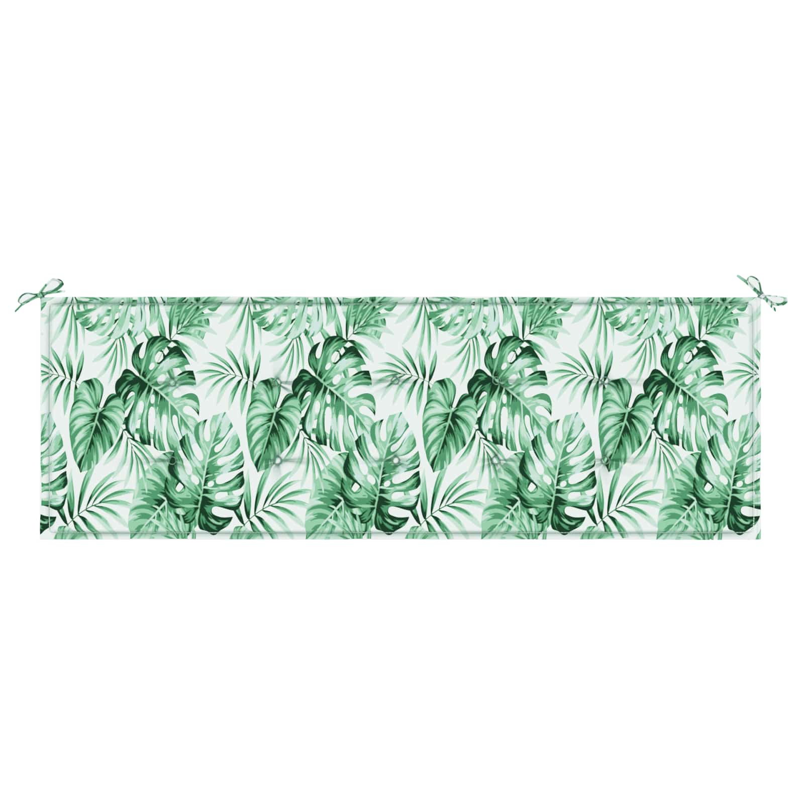 Trädgårdsbänk-kudde Blommor Grön 150 x 50 x 4 cm Oxford tyg